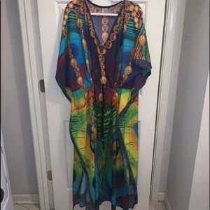 Plus Kaftan, swim cover, beach dress